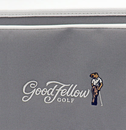 Close up detail product image of Good Fellow Golf’s Purist Golf Bag Organizer Accessory in grey.